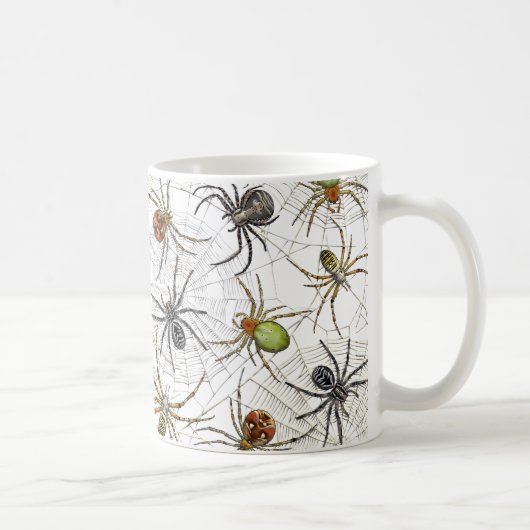 Creepy Spiders Web Pattern Koffiemok (Rechts)