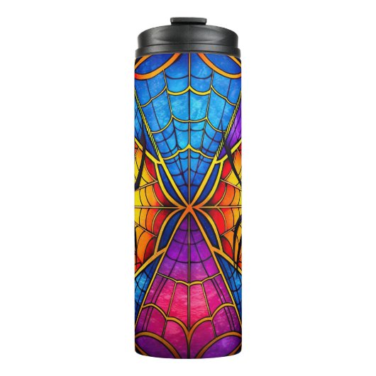 Creepy Spiderweb Thermosbeker (Voorkant)