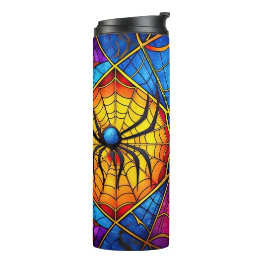 Creepy Spiderweb Thermosbeker (Gedraaid links)