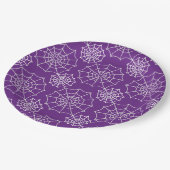 Creepy Spiderwebs Halloween Pattern Papieren Bordje (Gekanteld)