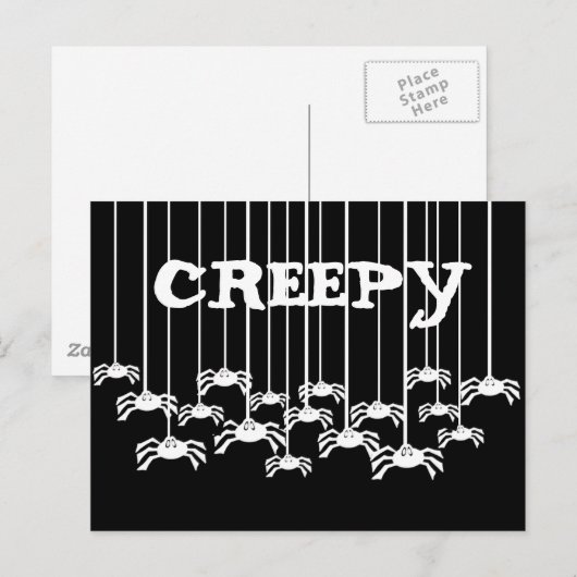 Creepy Spiers Briefkaart (Voorkant / Achterkant)