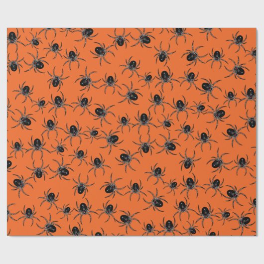 Creepy Spiers Cadeaupapier (Vlak)