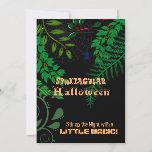 Creepy Spooktacular Dark Night Halloween Greenery (Voorkant)