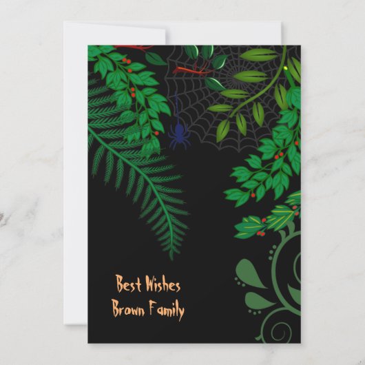 Creepy Spooktacular Dark Night Halloween Greenery (Achterkant)