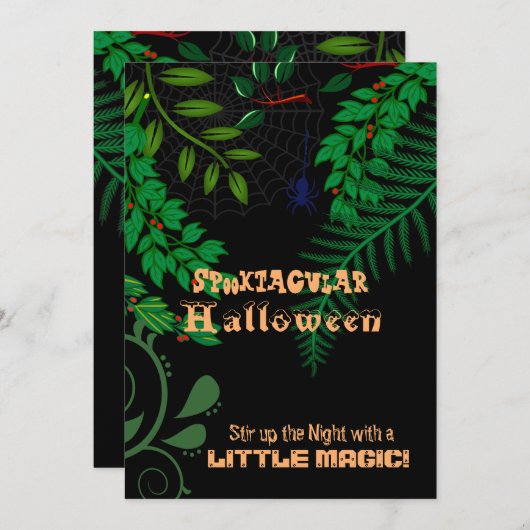 Creepy Spooktacular Dark Night Halloween Greenery (Voorkant / Achterkant)