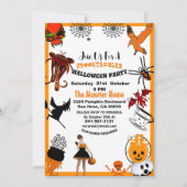 Creepy Spooktacular Symbols Halloween Party Tiener Kaart (Voorkant)