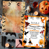 Creepy Spooktacular Symbols Halloween Party Tiener Kaart