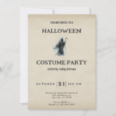 Creepy Spooky Grim Reaper Halloween Kaart (Voorkant)