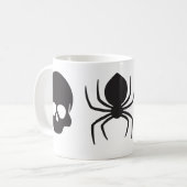 Creepy Spooky Halloween - Skull, Spider & Bat Koffiemok (Voorkant links)