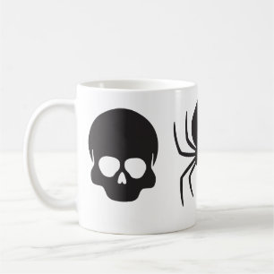 Creepy Spooky Halloween - Skull, Spider & Bat Koffiemok