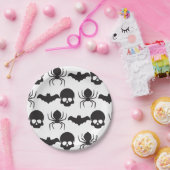 Creepy Spooky Halloween - Skull, Spider & Bat Papieren Bordje (Feest)