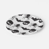 Creepy Spooky Halloween - Skull, Spider & Bat Papieren Bordje (Gekanteld)