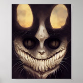 Creepy spooky horror cat poster (Voorkant)