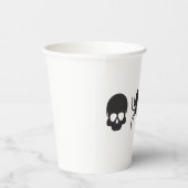 Creepy Spooky Silhouette Halloween Mok – Skull, SP Papieren Bekers (Rechts)