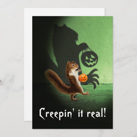 Creepy Squirrel Shadow Kaart (Voorkant / Achterkant)