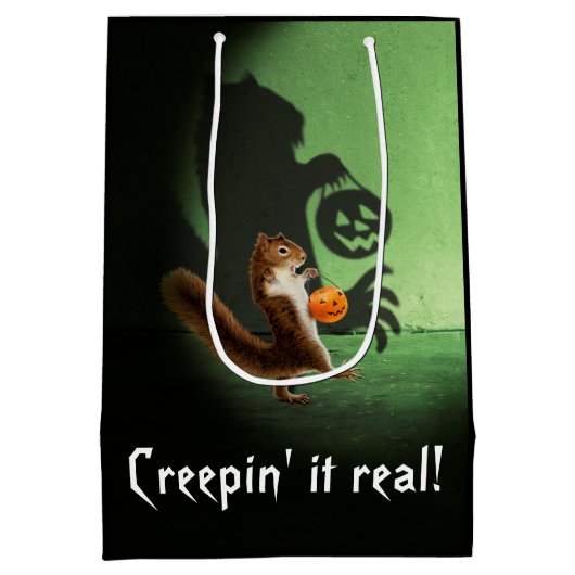 Creepy Squirrel Shadow Medium Cadeauzakje (Achterkant)