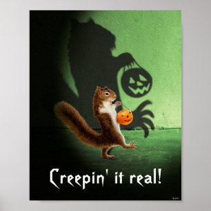 Creepy Squirrel Shadow Poster