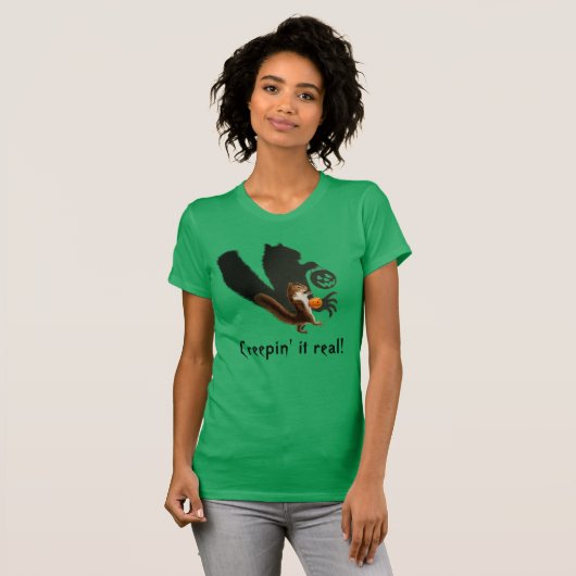 Creepy Squirrel Shadow T-shirt (Voorkant volledig)