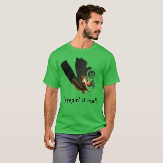 Creepy Squirrel Shadow T-shirt (Voorkant volledig)
