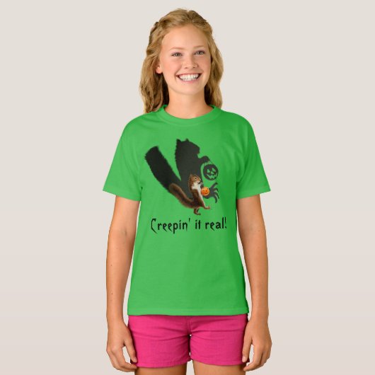 Creepy Squirrel Shadow T-shirt (Voorkant volledig)