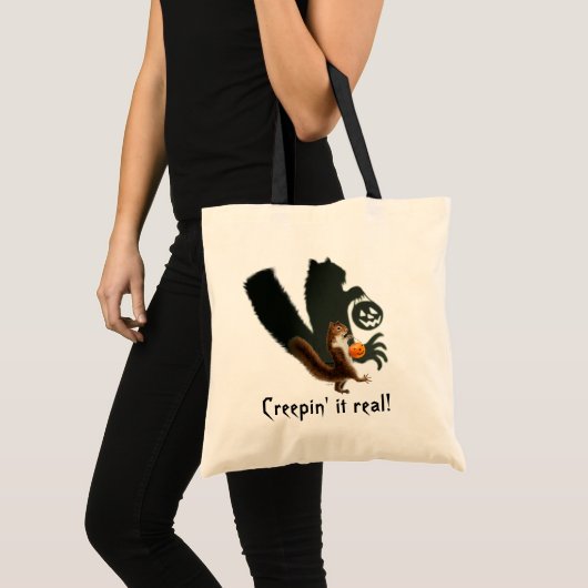 Creepy Squirrel Shadow Tote Bag (Voorkant (product))