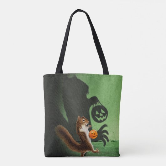 Creepy Squirrel Shadow Tote Bag (Achterkant)