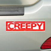 Creepy Stamp Bumpersticker (Op auto)