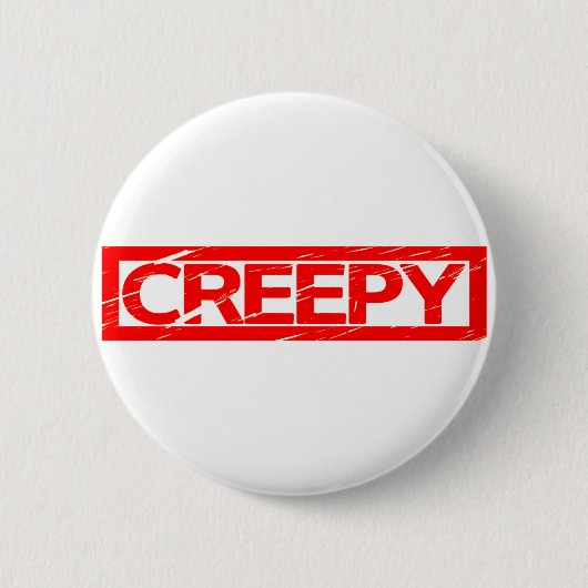 Creepy Stamp Ronde Button 5,7 Cm (Voorkant)