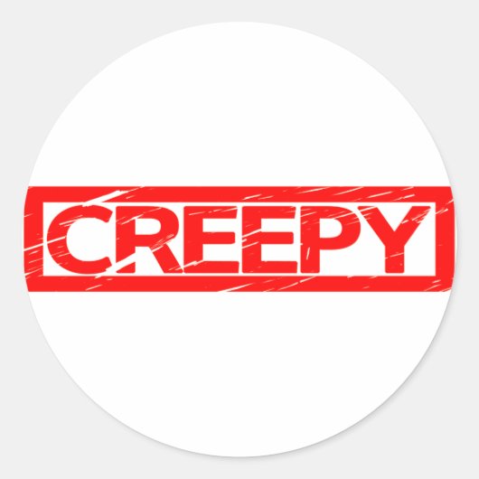 Creepy Stamp Ronde Sticker (Voorkant)