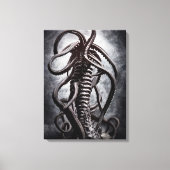 Creepy Statue of a Ancient Alien Entity Canvas Afdruk (Voorkant)