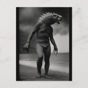 Creepy Strange Beast Monster Halloween Briefkaart