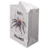 Creepy Tarantula Spider in Giant Web Illustration Medium Cadeauzakje (Voorkant Gekanteld)