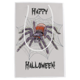 Creepy Tarantula Spider in Giant Web Illustration Medium Cadeauzakje