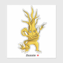 Creepy Tree Character met tangled Branch Yellow