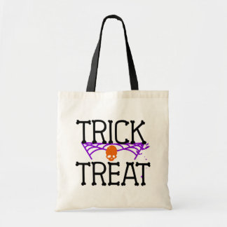 Creepy Trick or treat Halloween Canvas tas