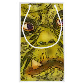 Creepy Turtle Monster Black Outline Cartoon Klein Cadeauzakje (Achterkant)