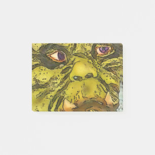 Creepy Turtle Monster Black Outline Cartoon Post-it® Notes