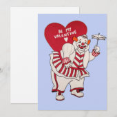 Creepy  Valentijn's Day Clown Feestdagenkaart (Voorkant / Achterkant)