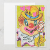 Creepy  Valentijn's Day Clown Feestdagenkaart (Voorkant / Achterkant)