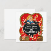Creepy Valentijn's Day Meisje Feestdagenkaart (Voorkant / Achterkant)