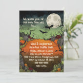 Creepy Vampire Bat Burton-geïnspireerde platte uit Kaart (Staand voorkant)