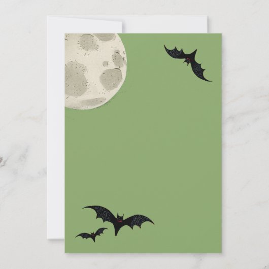 Creepy Vampire Bat Burton-geïnspireerde platte uit Kaart (Achterkant)