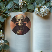 Creepy Vampire Dracula Halloween Ronde Ronde Sticker