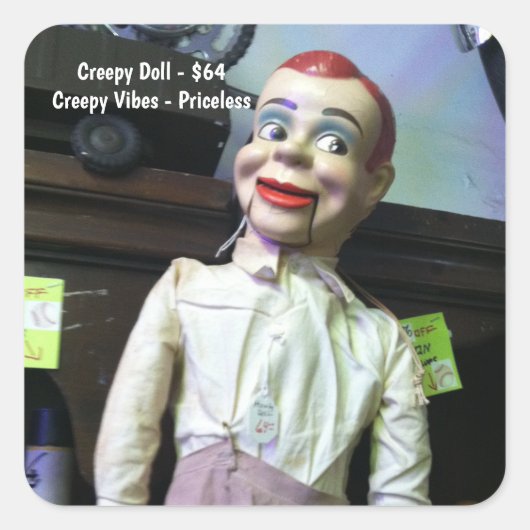 Creepy Ventriloquist Doll Stickers (Voorkant)