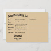 Creepy Victoriaans Meisje Halloween Uitnodiging (Achterkant)