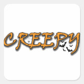 Creepy Vierkante Sticker (Voorkant)