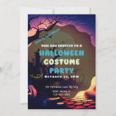 Creepy Village Jack-O' Lanterns  Halloween Kaart (Voorkant)