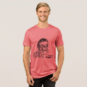 creepy villain cartoon Tri-Blend shirt (Voorkant volledig)