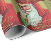 Creepy Vintage Kerstkerstkerstkerstkerstkerstkerst Cadeaupapier (Rol Hoek)