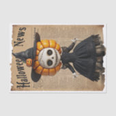 Creepy Voodoo Doll Witch's Pet Halloween Krant Tissuepapier (Voorkant)